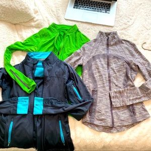 Lululemon 1 Jacket+1 Pullover + 1 Athleta Jacket